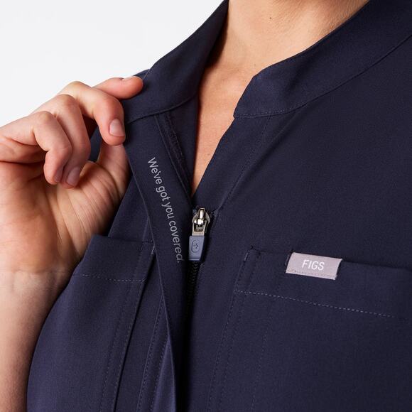 Figs Rafaela Cargo Jumpsuit Navy Sz Large EUC Nurse First Responder Uniform EUC - Picture 7 of 16